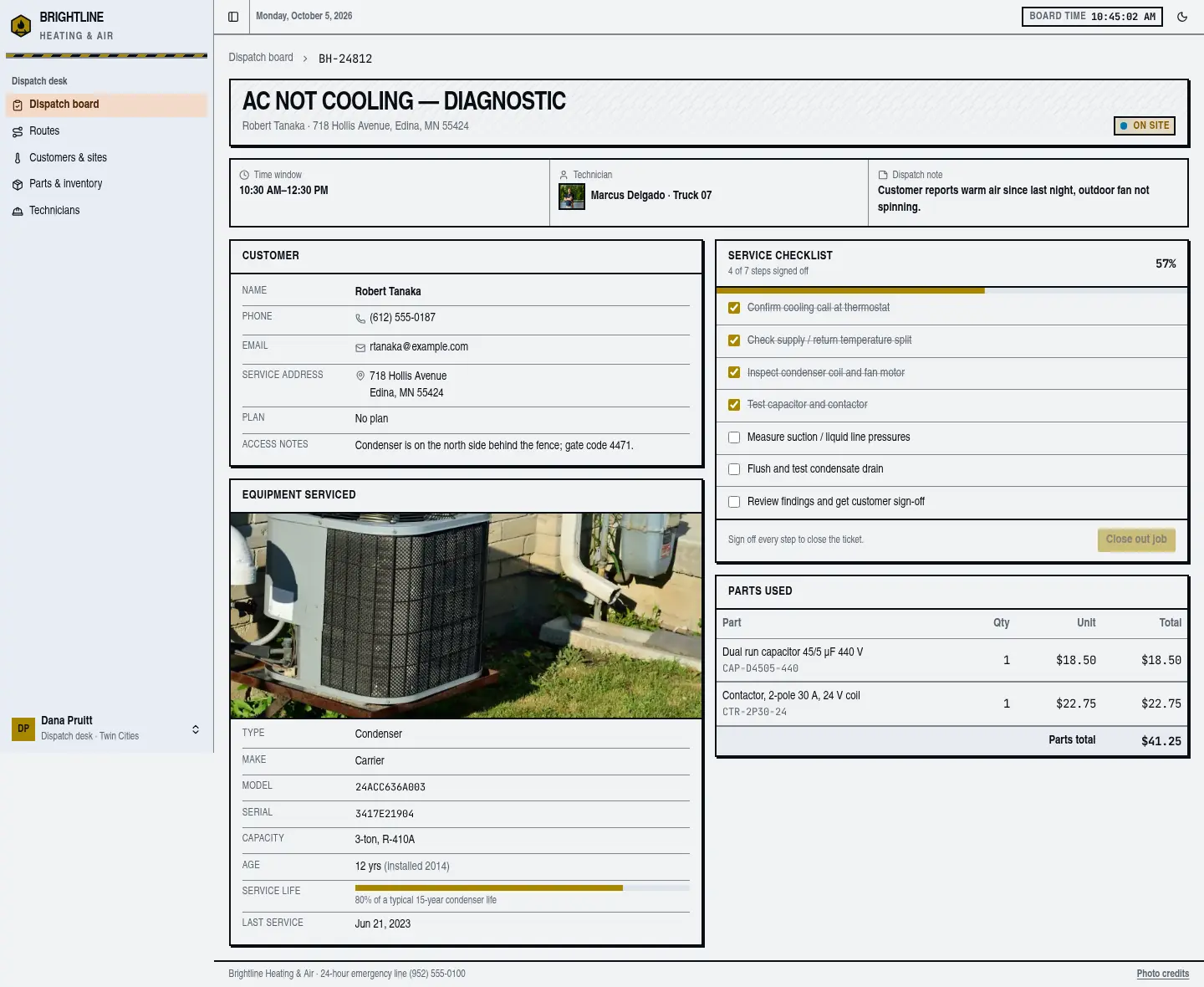 Brightline Heating & Air: job